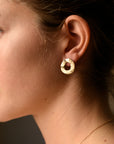 Hammered Donut Stud Earrings