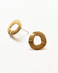 Hammered Donut Stud Earrings
