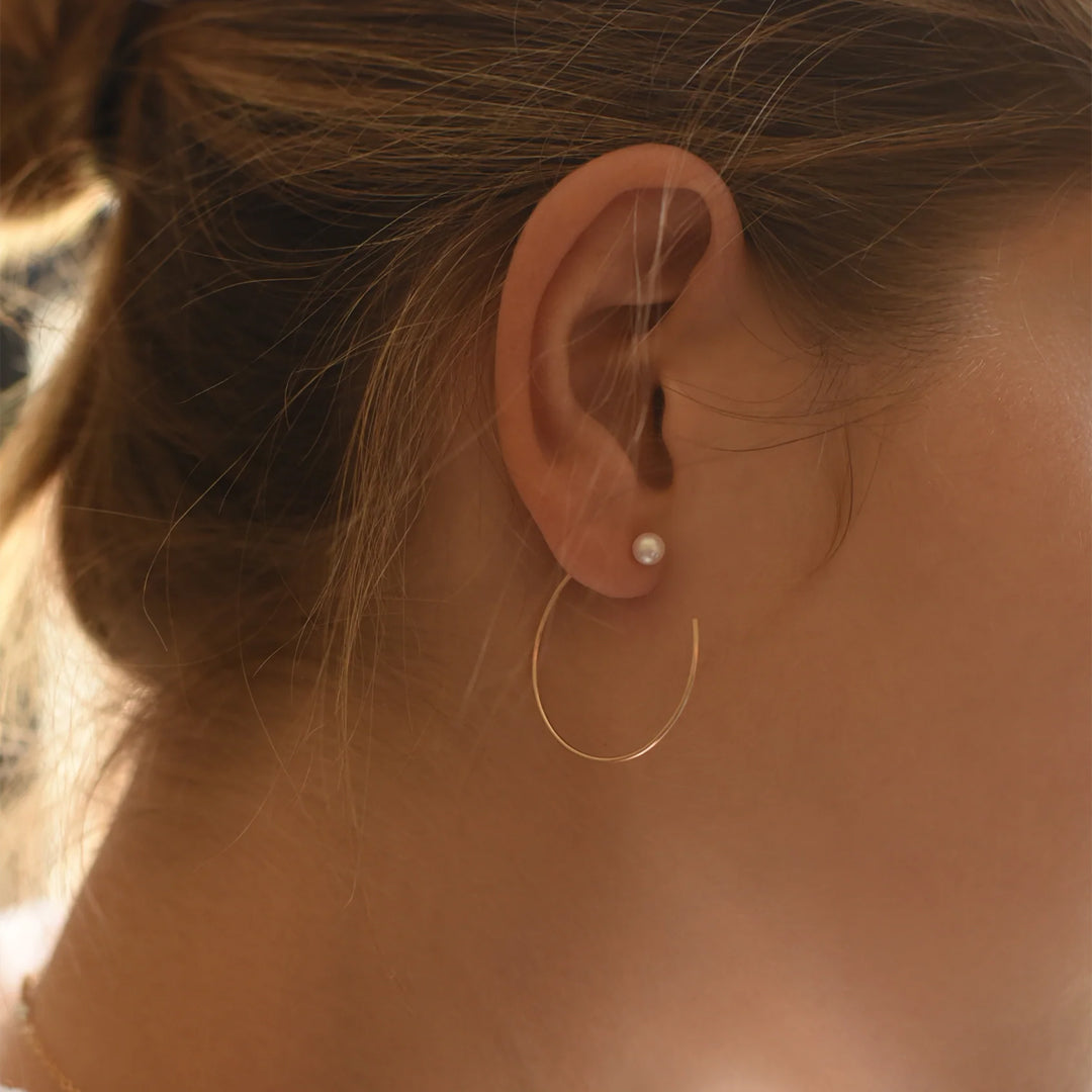 Pearl Threader Hoops
