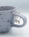 Silver Nugget Hoop Earrings