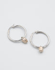 Silver Nugget Hoop Earrings
