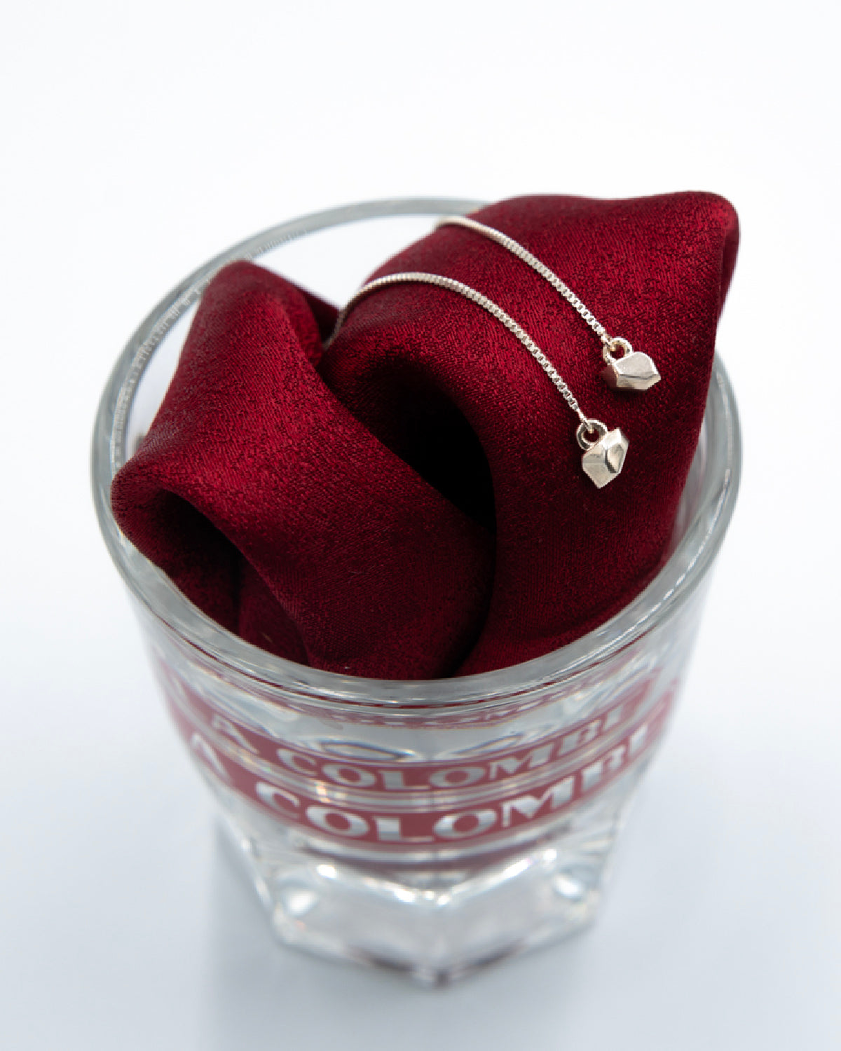 Silver Nugget Threader Earrings