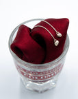 Silver Nugget Threader Earrings