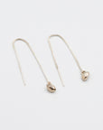 Silver Nugget Threader Earrings