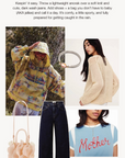 Downloadable style guide with rain jacket outfit inspiration