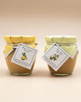 Bella Cucina Meyer Lemon and Key Lime spread jars side by side