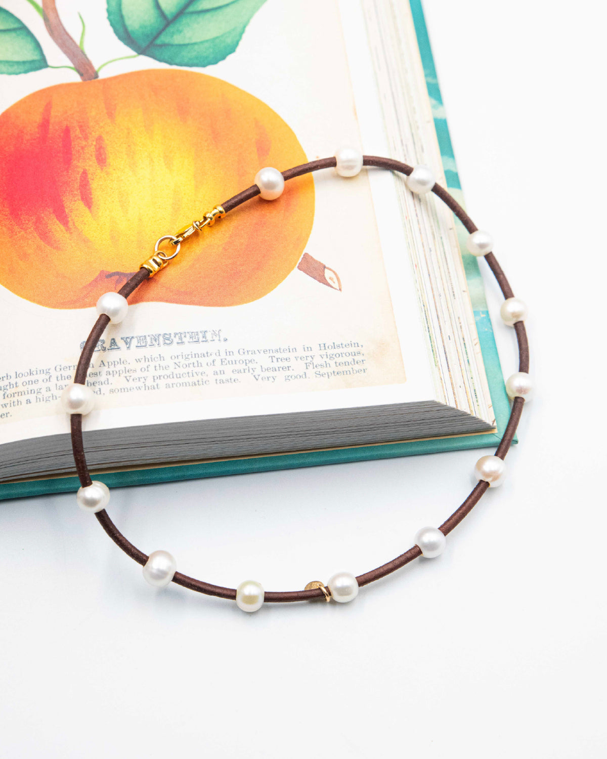 Chic Pearl and Leather Necklace | Cool Gift from Small Business