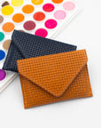 Woven Leather RFID Card Wallet