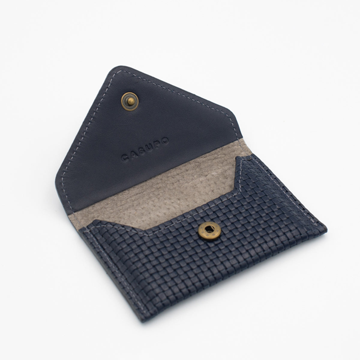 Woven Leather RFID Card Wallet
