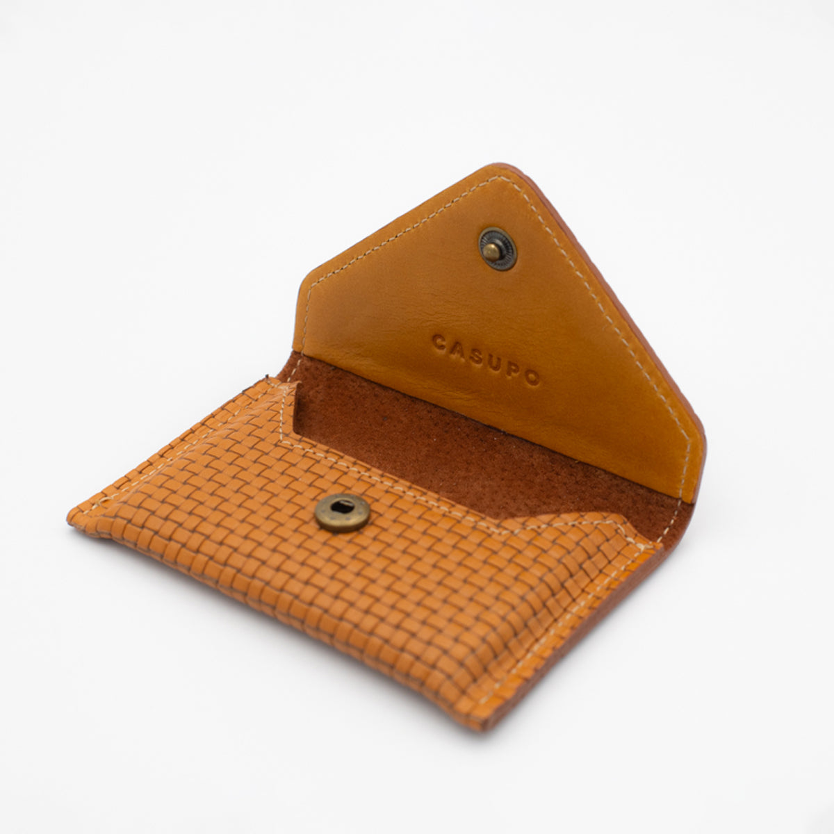 Woven Leather RFID Card Wallet