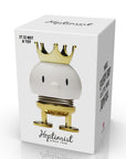 Hoptimist Prince figure in front of its white gift box