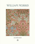 Cover of the Pomegranate William Morris Florals coloring book in dusty pink and green