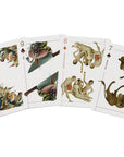 Row of Bosch playing cards showing strange creatures from The Garden of Earthly Delights