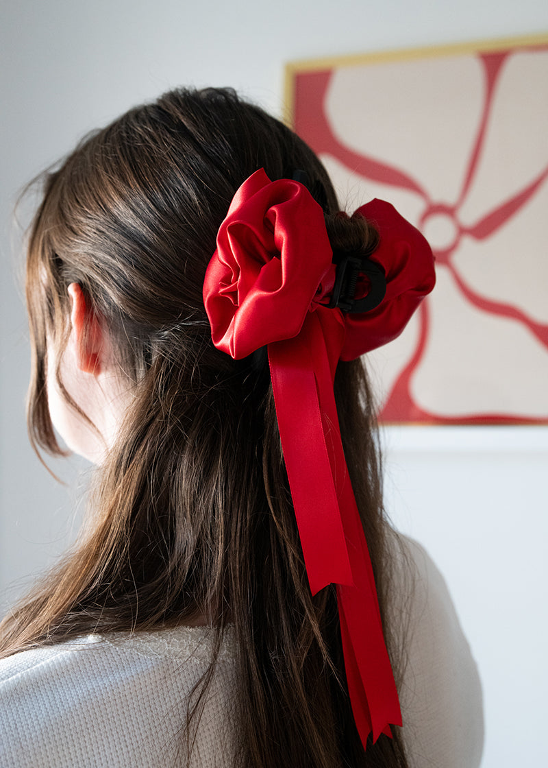 Rose Claw Clip | Red