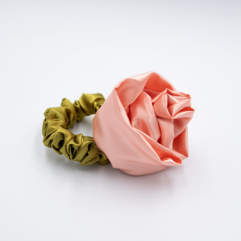 Rosette Satin Scrunchie