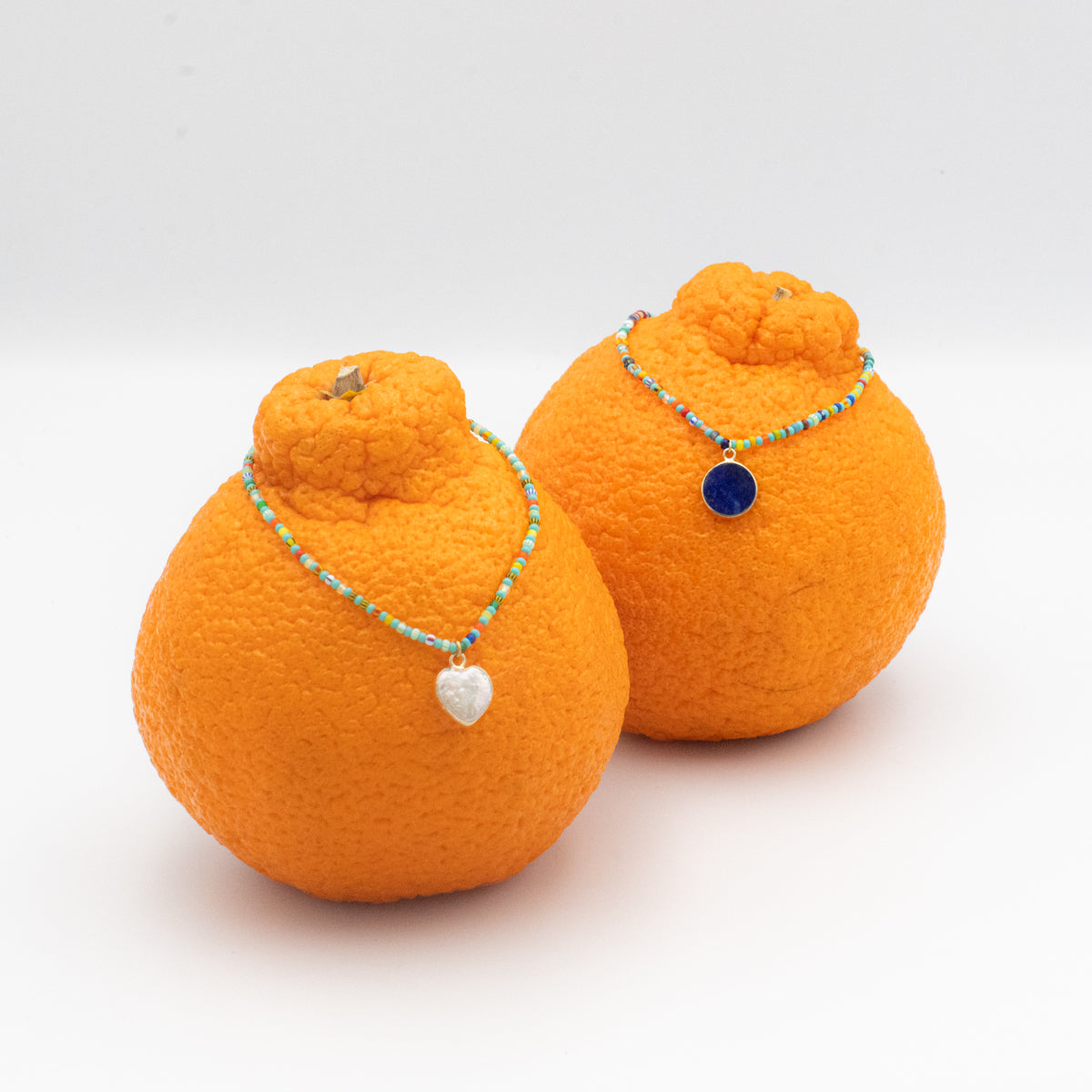 African Seed Bead Gemstone Necklace