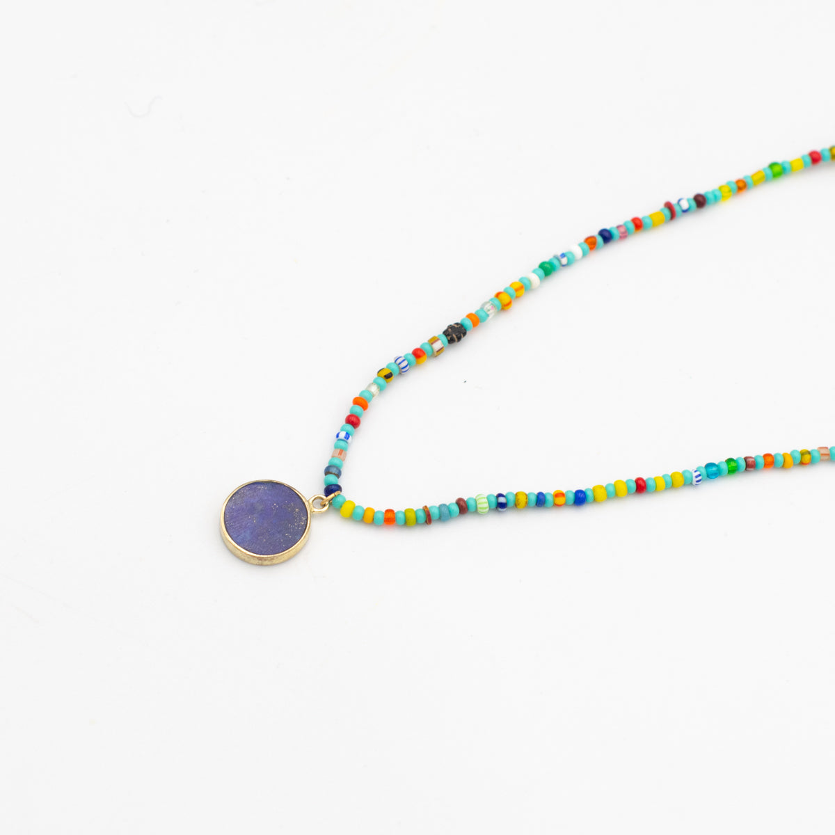 African Seed Bead Gemstone Necklace