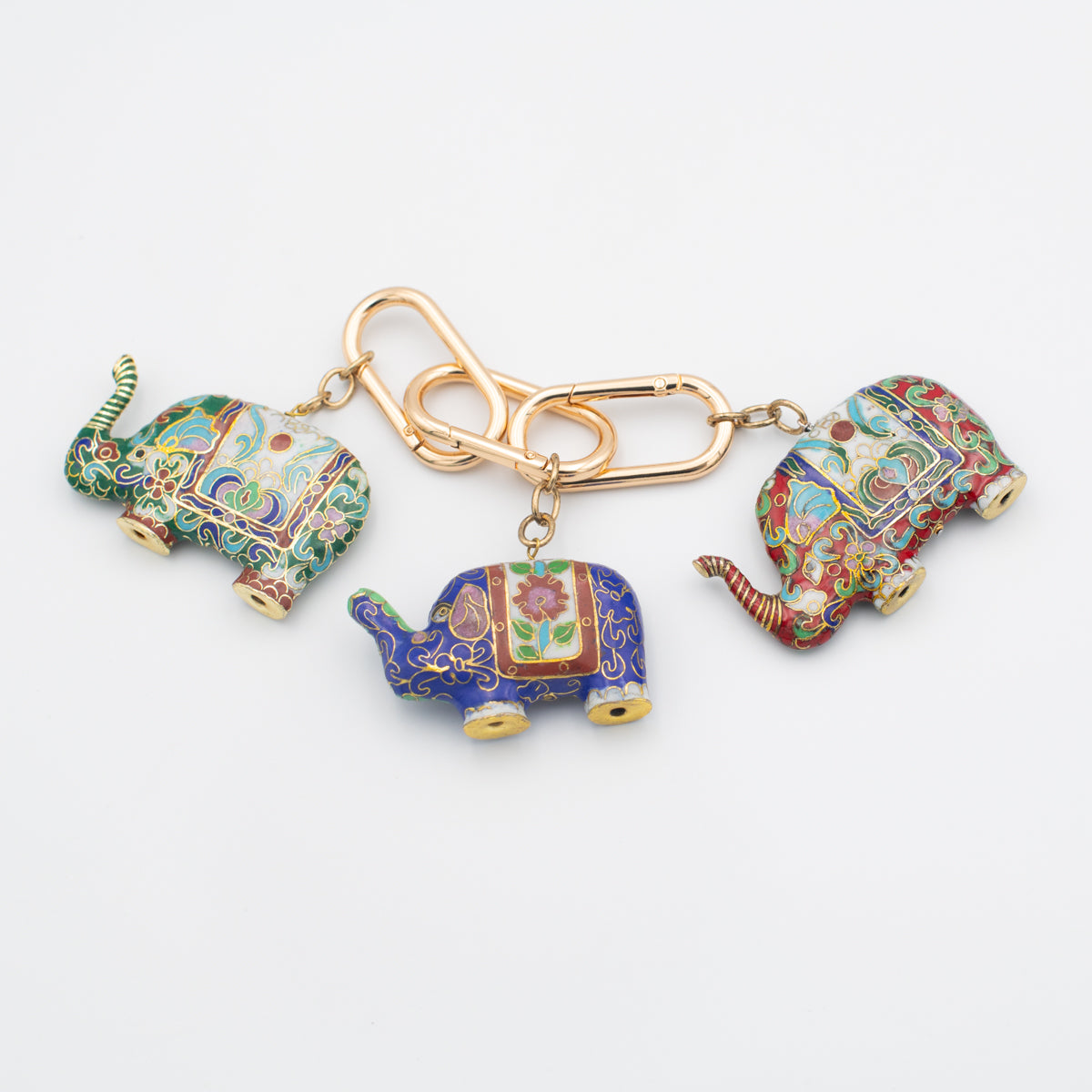 Vintage Cloisonné Elephant Bag Charm
