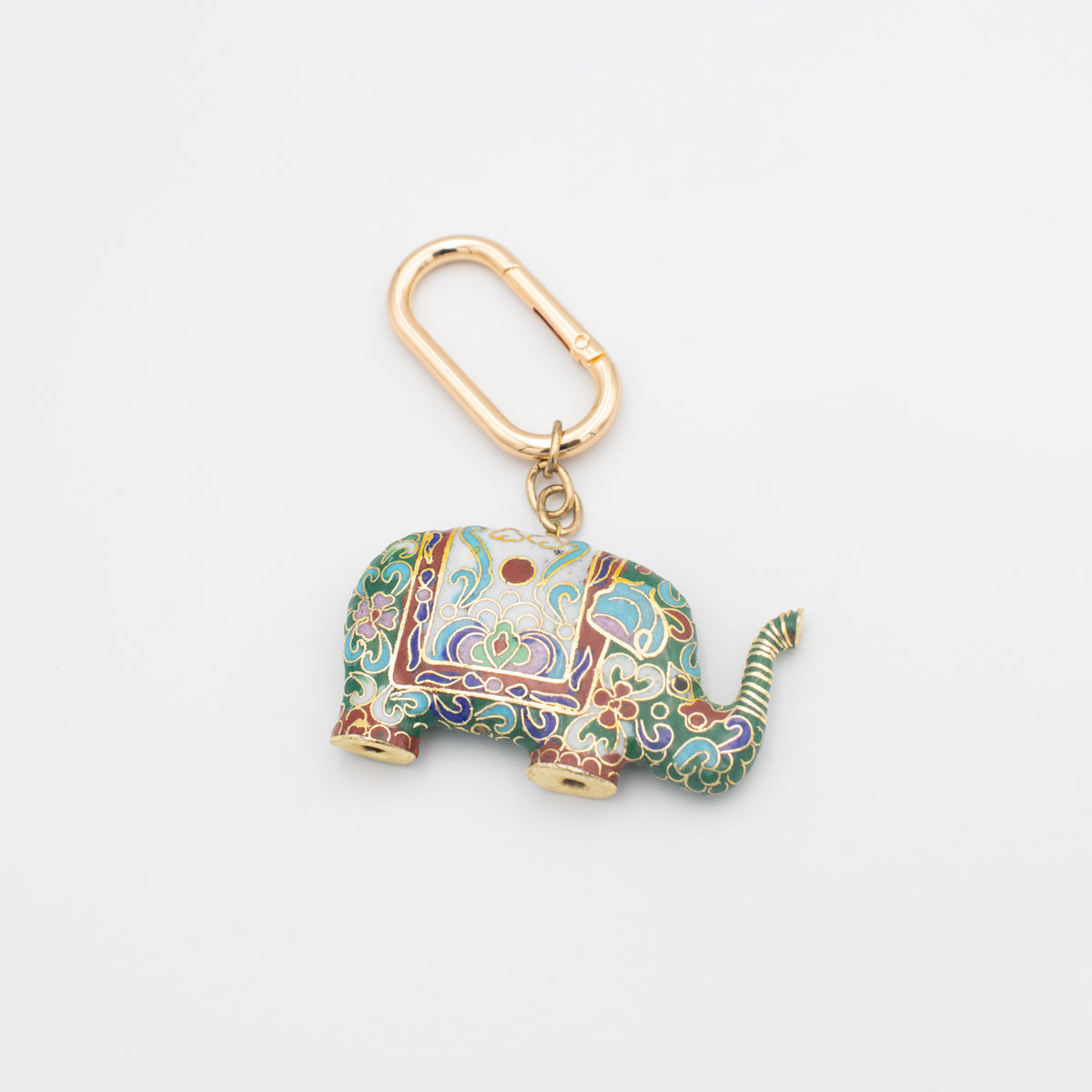 Vintage Cloisonné Elephant Bag Charm