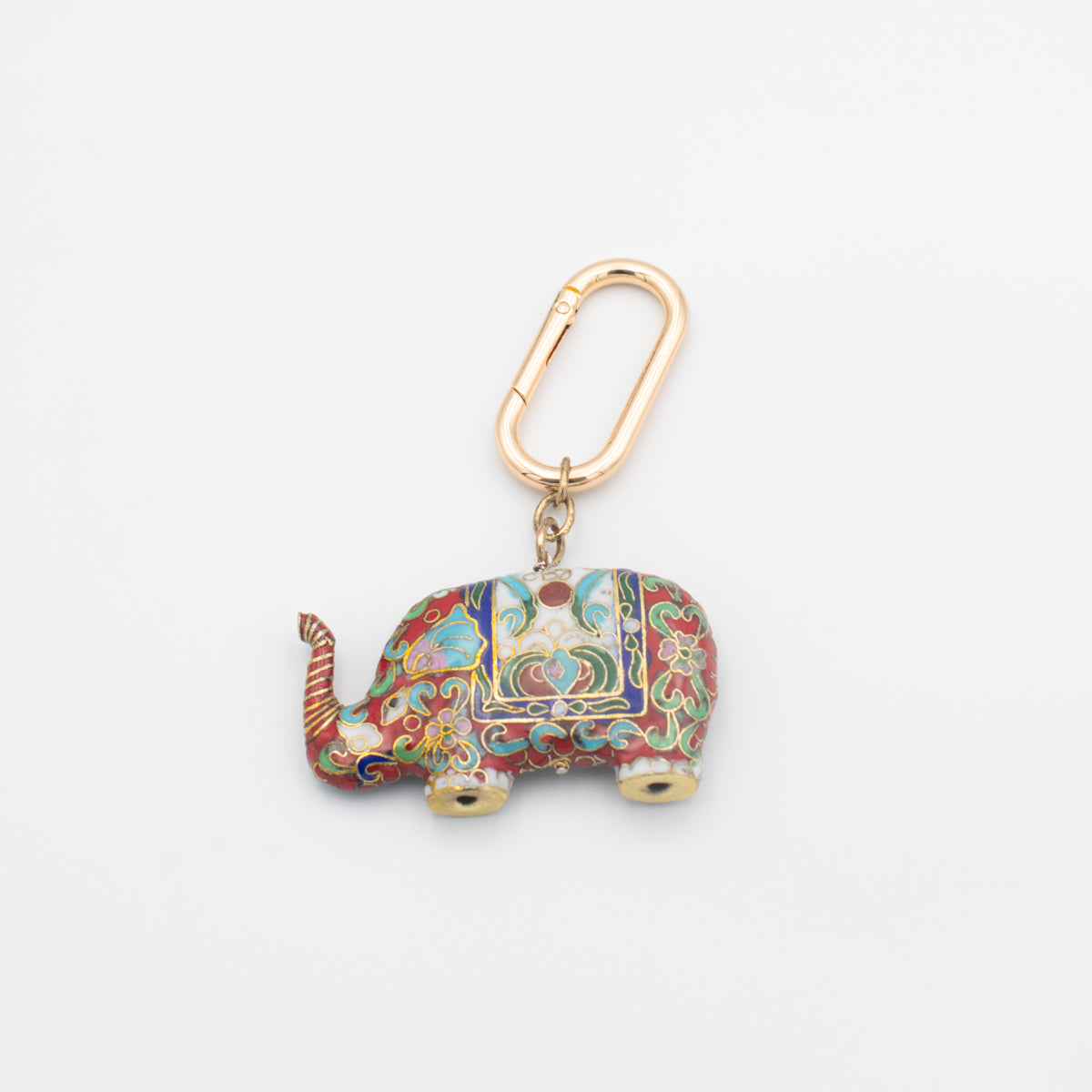 Vintage Cloisonné Elephant Bag Charm