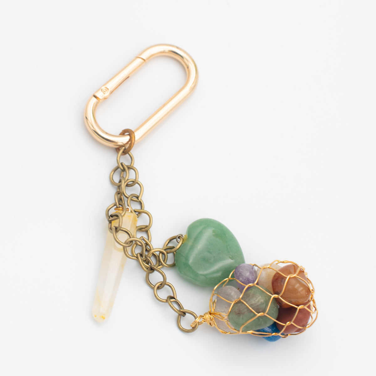 Gem-Wired Pendant Bag Charm