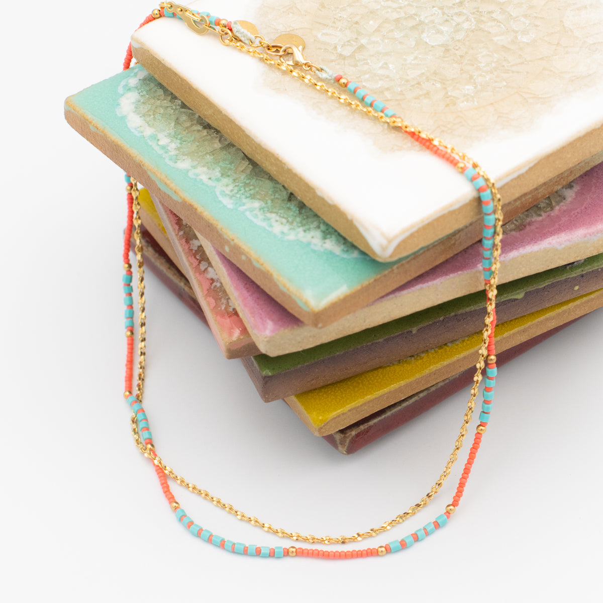 Chain + Beaded Necklace Set