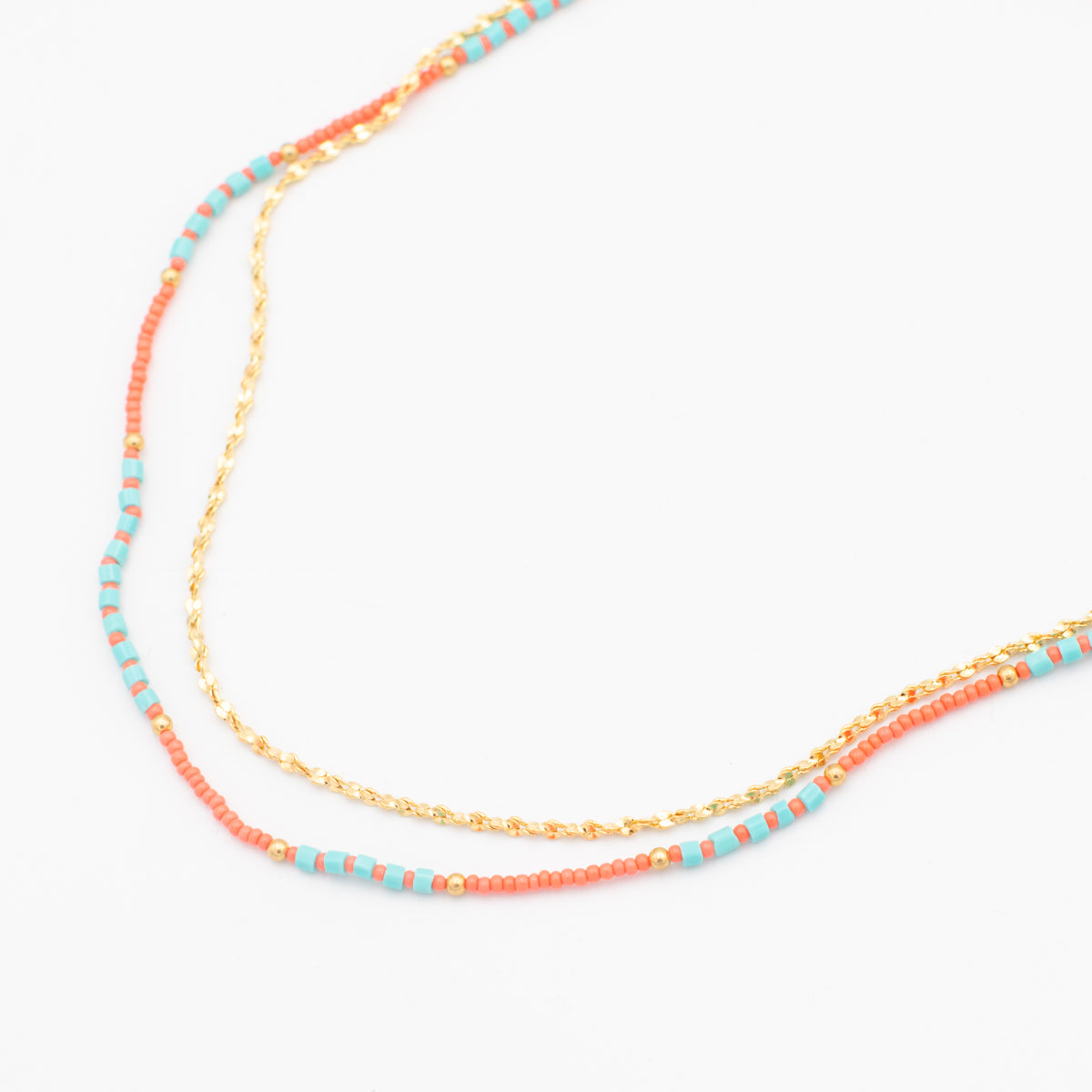 Chain + Beaded Necklace Set
