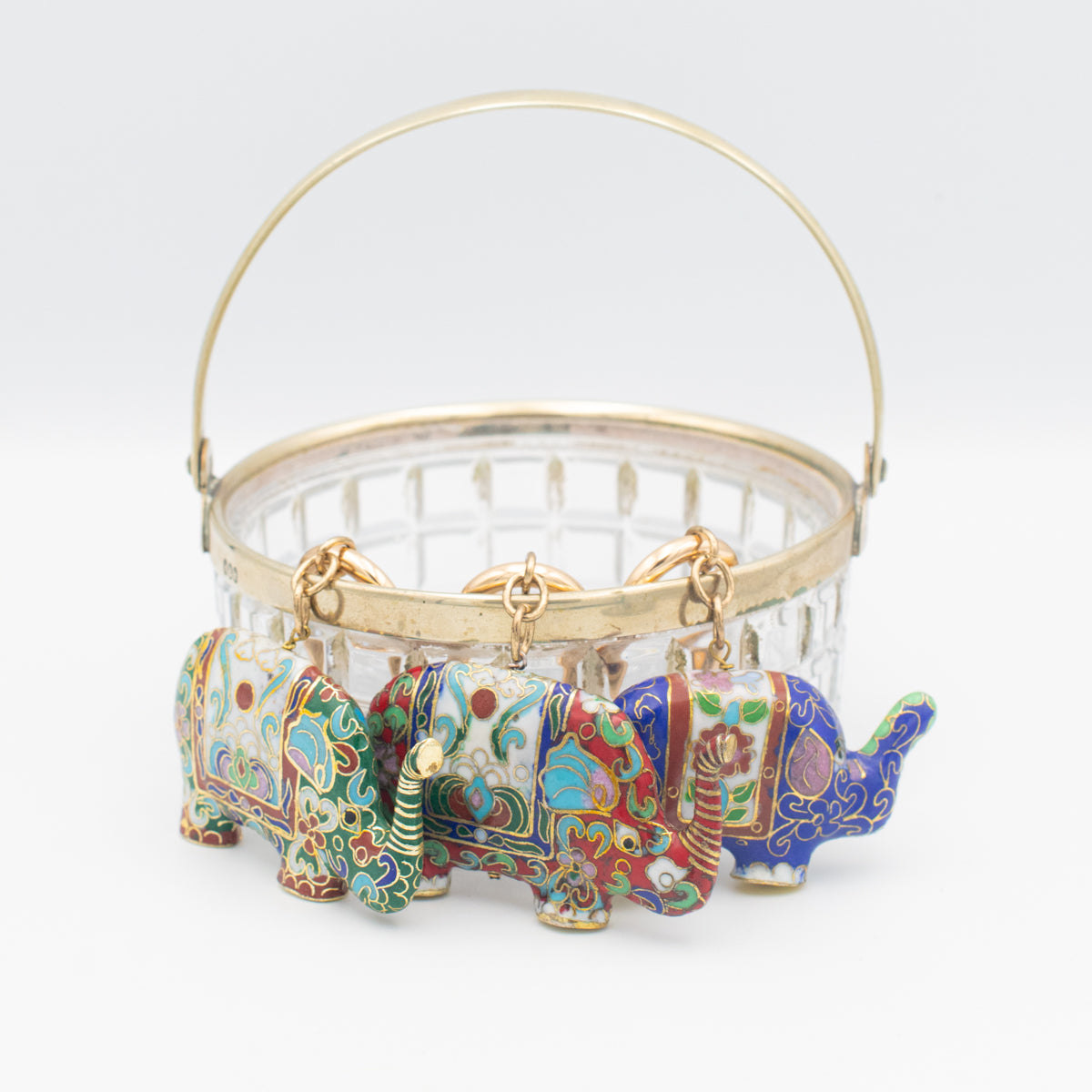 Vintage Cloisonné Elephant Bag Charm