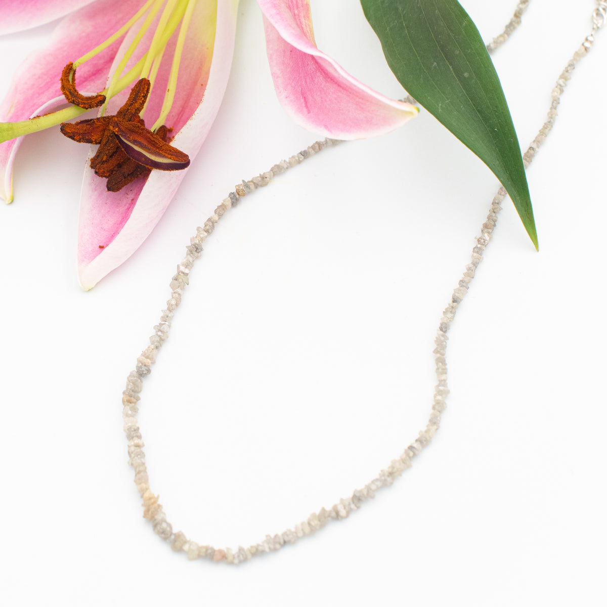 Rough Diamond Beaded Necklace