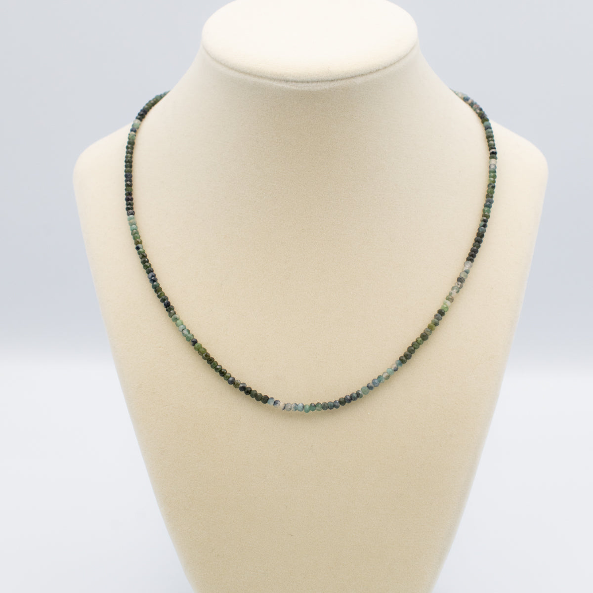 green garnet beaded necklace