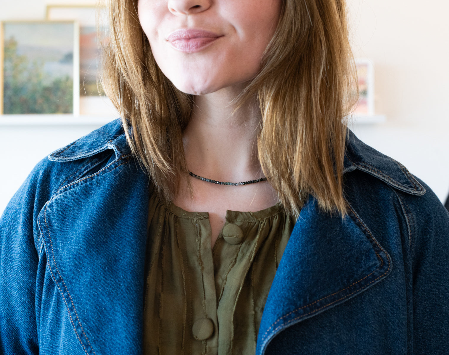 Green Garnet Beaded Necklace