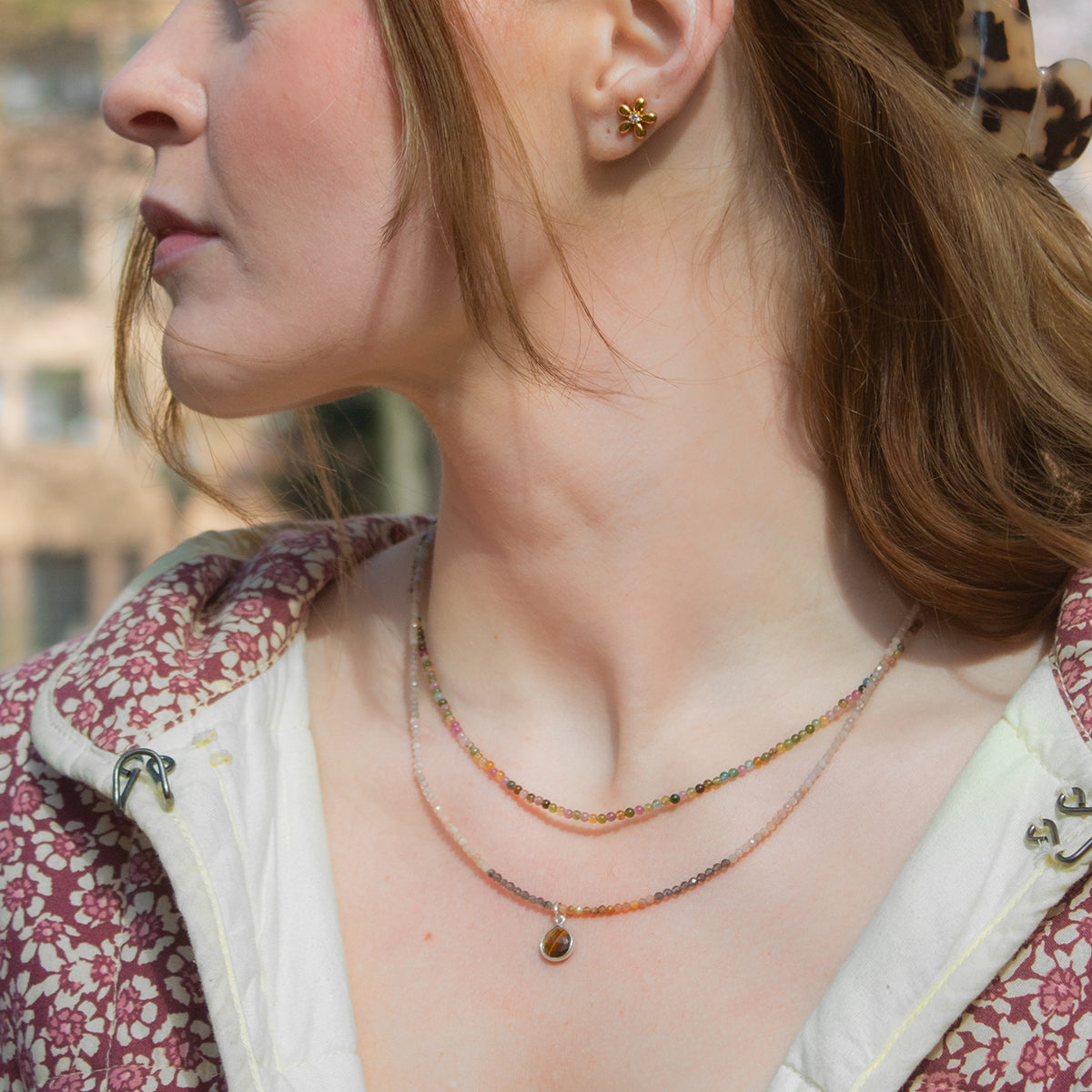 Ocean Moonstone Beaded Necklace