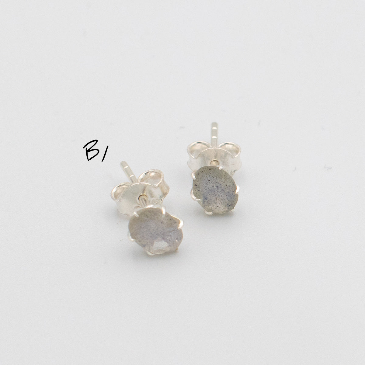 Sterling Silver Gemstone Studs