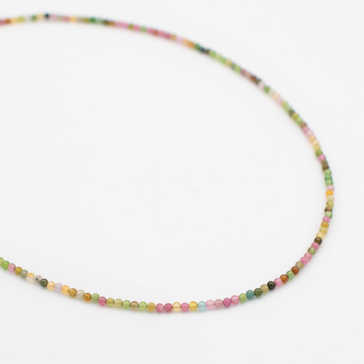 Watermelon Tourmaline Beaded Necklace