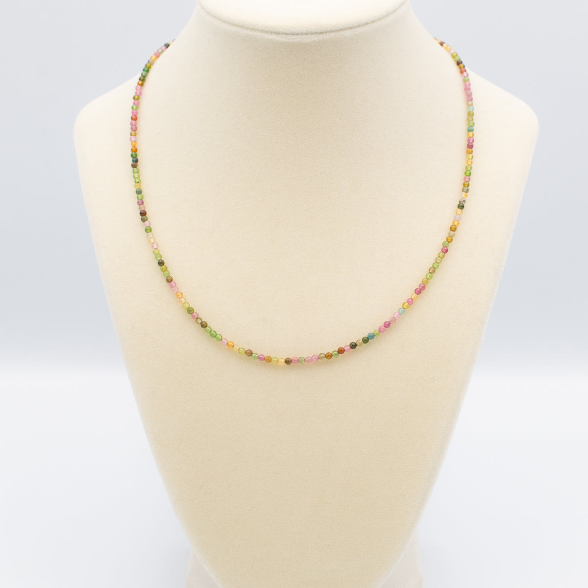 Watermelon Tourmaline Beaded Necklace