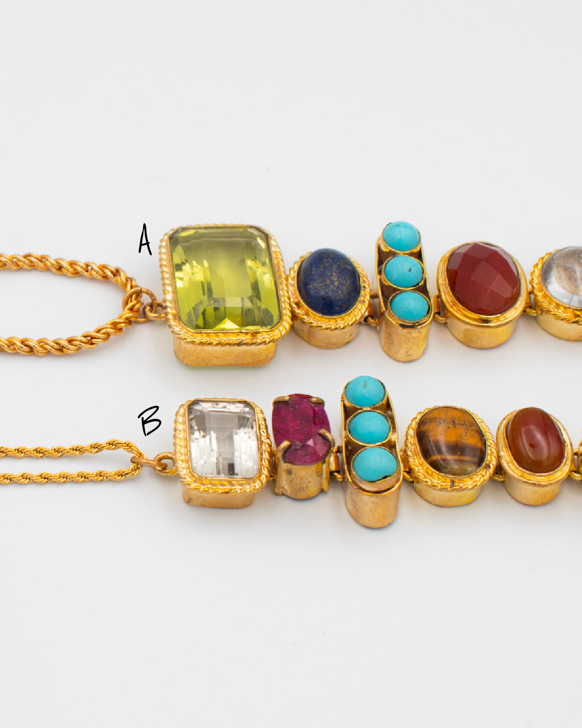 Gemstone Tie Necklace