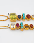 Gemstone Tie Necklace