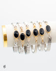 Vintage Onyx Watch Band Bracelet
