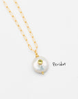 Pearl Pendant With Set-In Gemstone