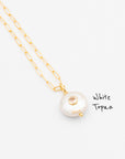 Pearl Pendant With Set-In Gemstone
