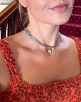 Silk Scarf Locket Necklace