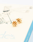 Vintage Petal Twirl Studs W/ Diamond