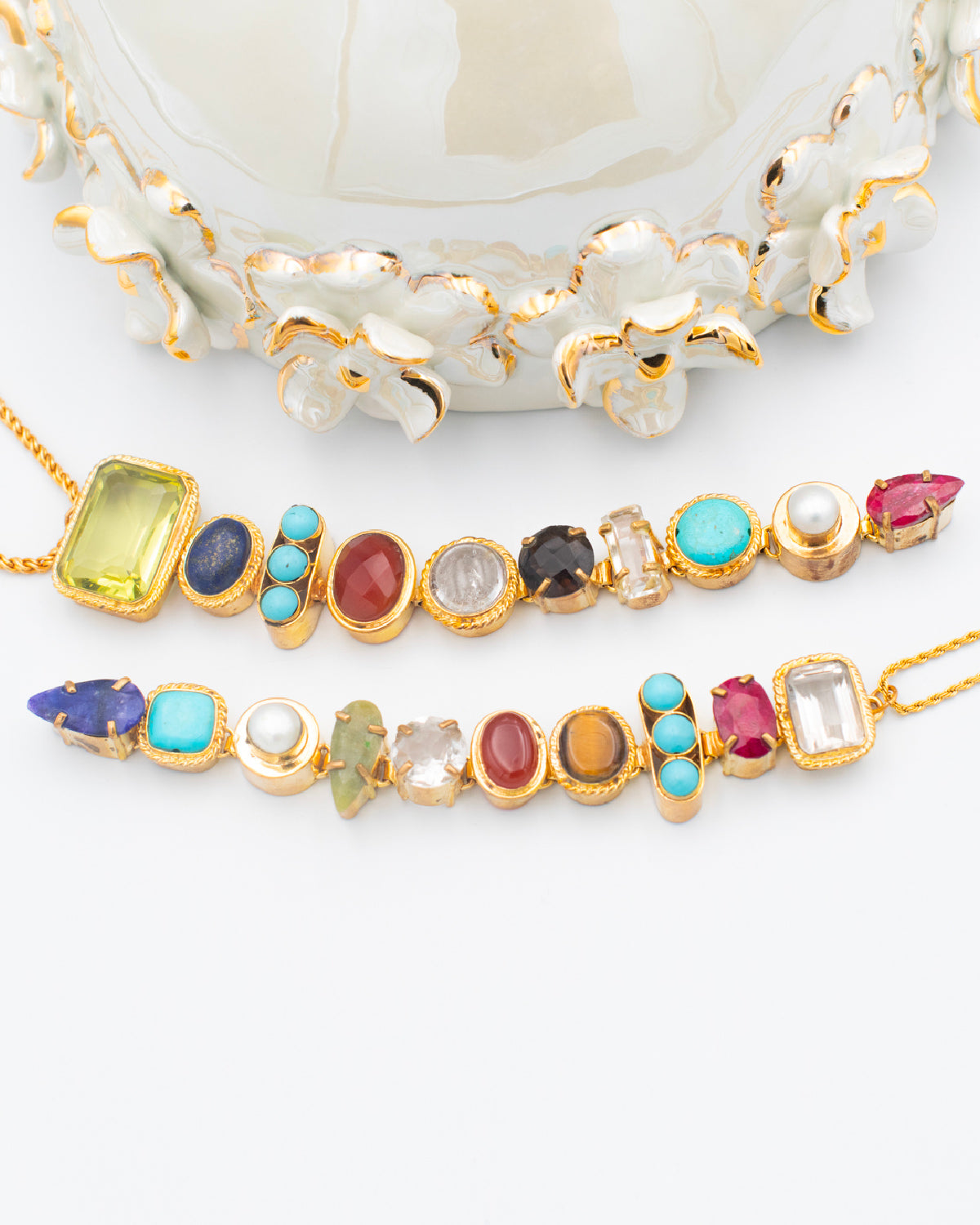 Gemstone Tie Necklace
