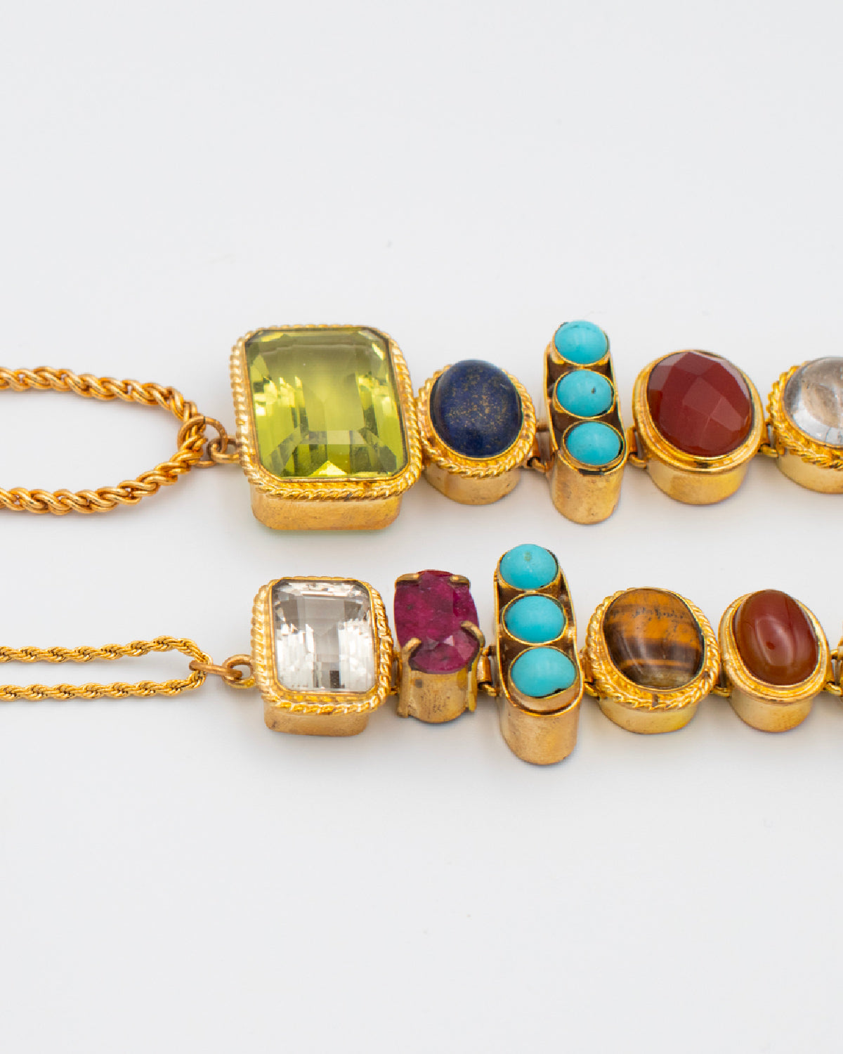 Gemstone Tie Necklace
