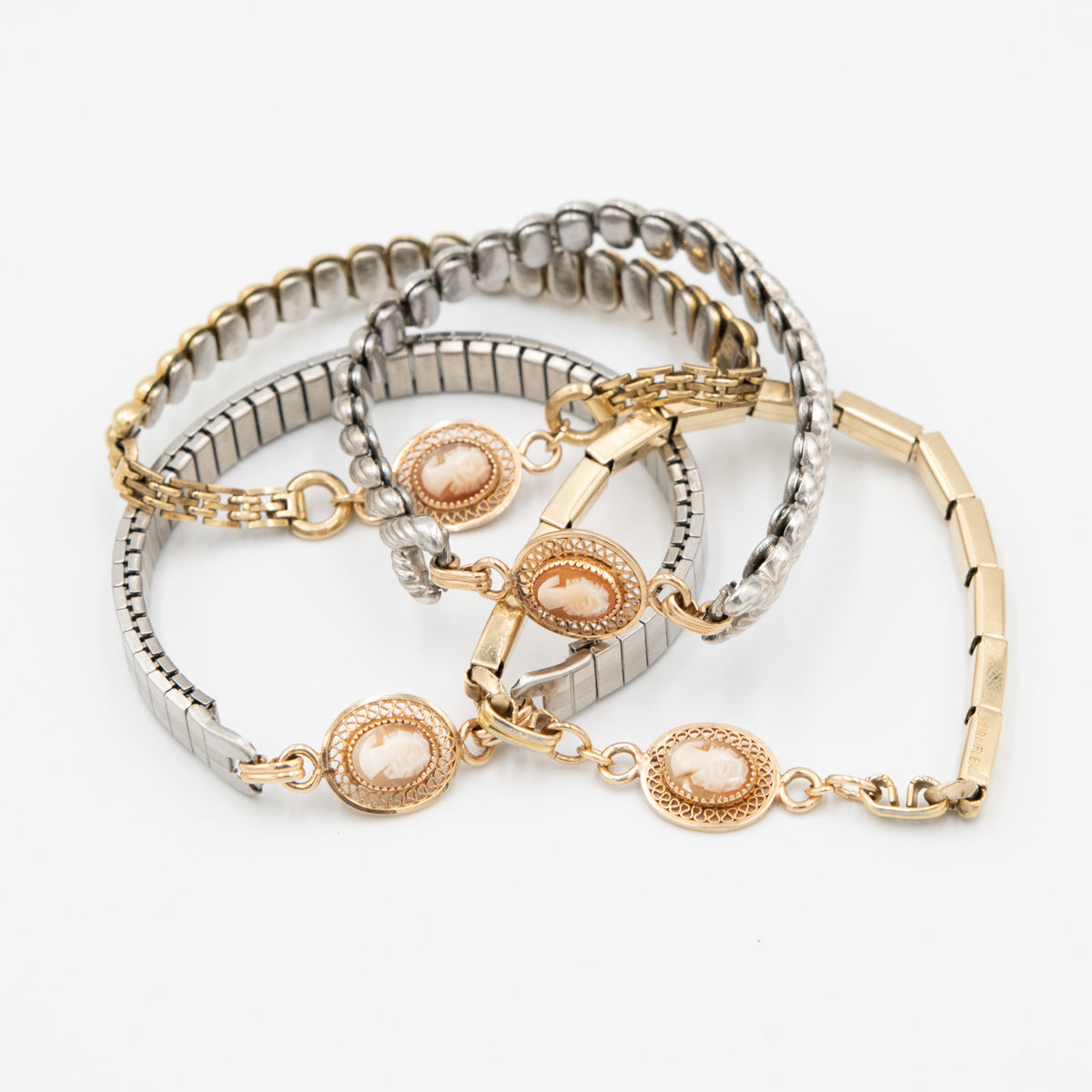 Antique Cameo Watch Band Bracelets