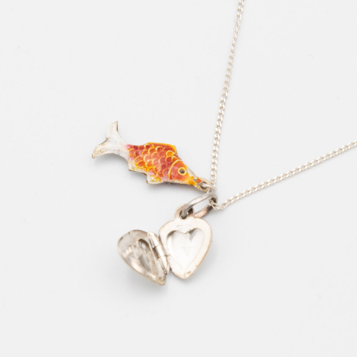 Cloisonné Fish Charm Locket