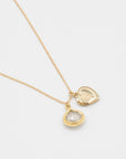 Gold Heart Locket With Charm