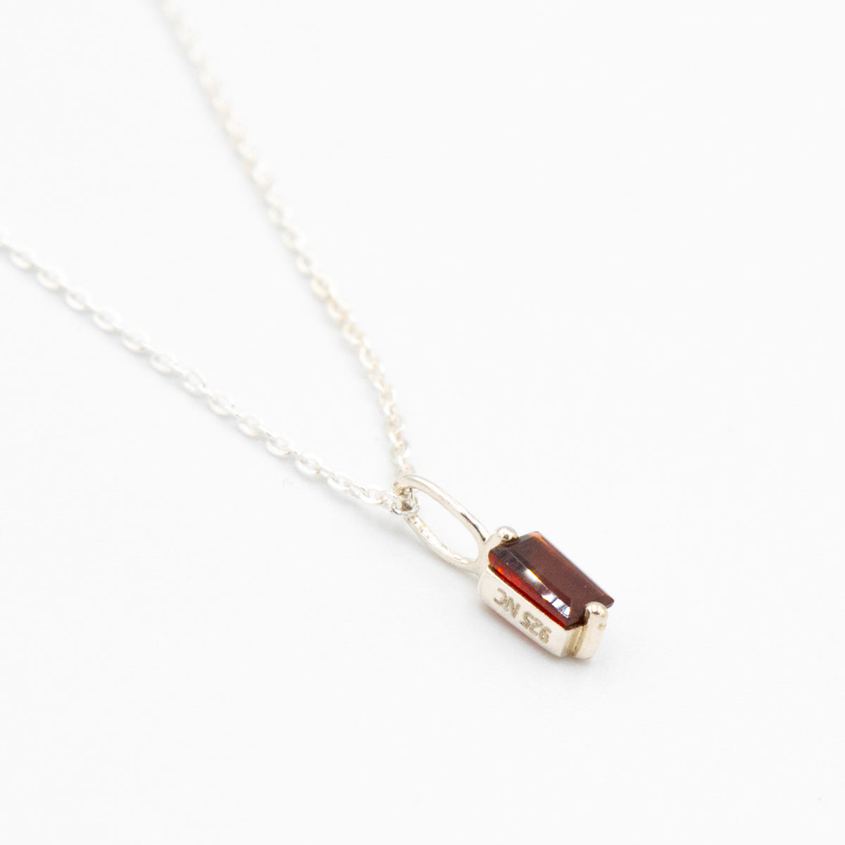 Tiny Garnet Necklace