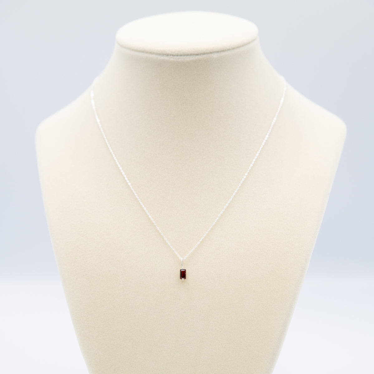 Tiny Garnet Necklace