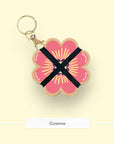 Studio Wald flower press keychain in the Cosmos design in coral and pink
